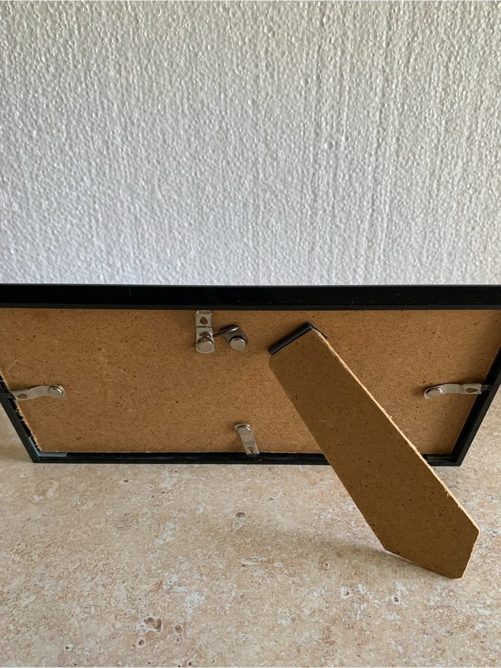 Triple Black Collage Picture Frame Holds Three 3x4 Photos